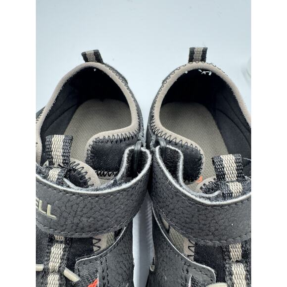 Merrell Boys Hydro H20 Sandals Youth Hiking Athletic Black Orange Trim Size 5M‎ - Picture 7 of 8
